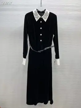 yu0846 Aukštos kokybės Naujas Mados Moterų 2023 pavasario Dress Prabanga Europos Dizainas šalies stiliaus suknelė