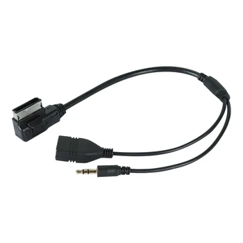 3.5 mm AUX Audio Kabelis Muzikos MDI AMI MMI Sąsaja USB+Kroviklis A6L A8L Q7 A3 A4L A5 A1 S5 Q5 (Reikia AMI Sąsajos) Tiekimo