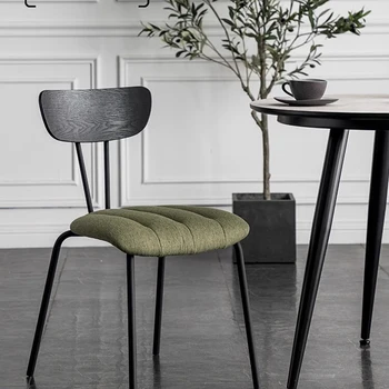 Šiuolaikinės Metalo Medinių Valgomojo Kėdės Nordic Office Dizaineris Patogios Kėdės Lounge Makiažas Sedie Sala Da Pranzo Baldai WJ30XP