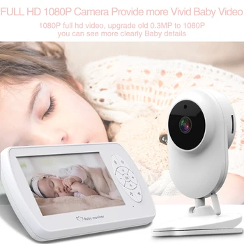 2022.1080 P Elektroninių Kūdikio stebėjimo Stebėjimo Kameros Kūdikių Auklės Kamera Mini Babyphone Kameros 4.3