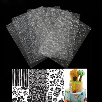 1Set Minkštas Pyragas Pelėsių Skaidrios Tekstūros Bakeware Tekstūros Lapas Nustatyti Slapuką Tekstūrų Kilimėlis Cukraus Amatų Apdailos Kepimo Įrankiai