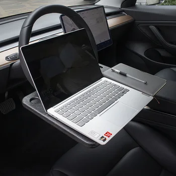 Už Tesla Model 3 X Y S Automobilio Vairo Lentelė Valdybos Universal Mitybos Geriamojo Dėklas Holde Laptop Notebook Stalo Kalno Stovi