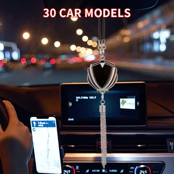 3D Metalo Automobilio galinio vaizdo Veidrodis Pakabukas Interjero Kabinti Ornamentu Reikmenys Audi Džipas 