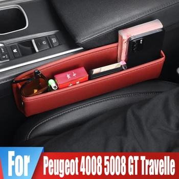Odos Automobilio Sėdynės Siauras Laikymo Dėžutė Peugeot 4008 5008 GT Travelle Klavišą Kortelės Telefono Rezervuota Įkrovimo Kabelis Skylę Organizatorius Krepšys