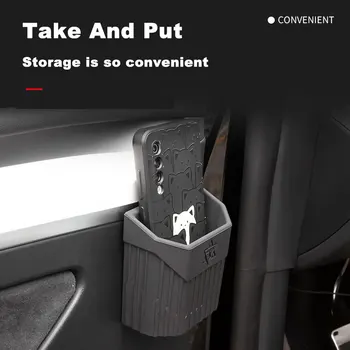 Prietaisų Skydelio Mini Saugojimo Dėžutė Tesla Model 3 / Y Silent Lipni Auto Kišene Silikono Šiukšliadėžės Už Tesla Automobilis Telefono Dėklas