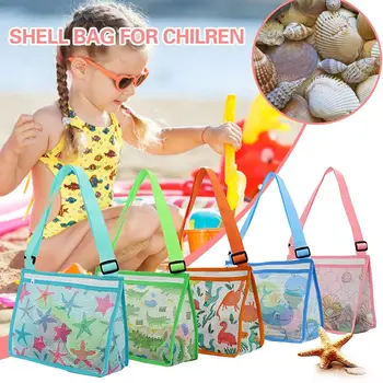 Kriauklių Kolekcija Paplūdimio Krepšys Žaislas nešiojamų saugojimo ju krepšį Drabužius, Rankšluostį Nešiojamų Paplūdimio Net Maišą Paplūdimio Įrankis Organizatorius Krepšys