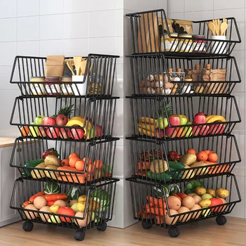 Virtuvės krepšelį stalčiuko, kelių sluoksnių vaisių ir daržovių stalčiuko, daugiafunkcinis ir kilnojamojo užkandžių krepšelis