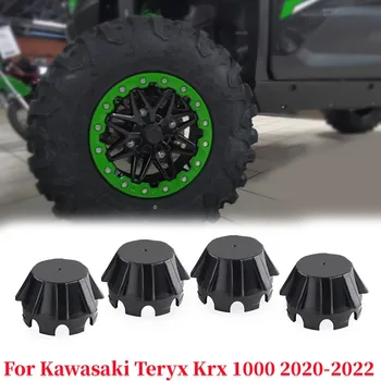4Pcs/set Black Automobilio Pakeitimo Hub Apima Ratų Centras Stebulės Dangtelis Priedai Tinka Kawasaki Teryx Krx 1000 2020-2022