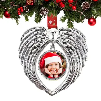 Angel Atminimo Nuotraukų Rėmelis Nuotraukų Rėmelis Kalėdų Papuošalai Su Širdies Formos Angelas Sparnų Angelas Sparnų Nuotraukų Rėmelį, Memorial