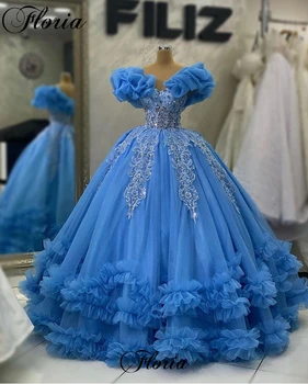 2 Dizaino Mėlyna Vakaro Suknelės Su Appliques Perlai Grand Vakare Šalies Chalatai Chalatai De Soirée Elegantiškas Garsenybių Suknelės 2023