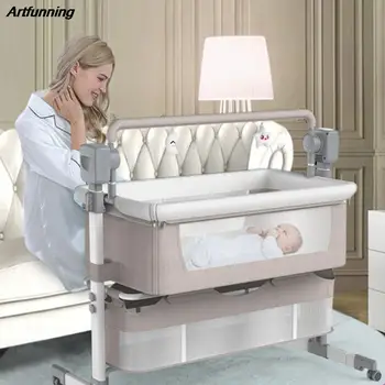Artfunning Kūdikių Daugiafunkcinis Elektros Lopšys Baby Shaker Lova Naujagimių Smart Įkalbinėti Nešiojamų Kūdikių Naktiniai Lovoje Miega Krepšelio