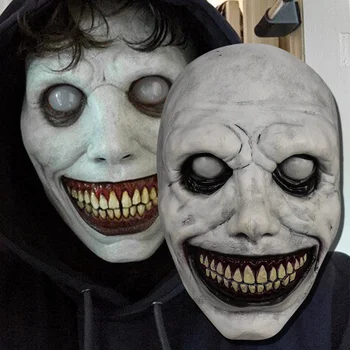 Creepy Halloween Mask Šypsosi Demonai Siaubo Veido Kaukės Blogis Cosplay Šalis, Kostiumai, Rekvizitas Atostogų Puošybos Festivalis Dovanos